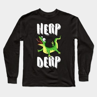 Herp Derp Lizard Long Sleeve T-Shirt